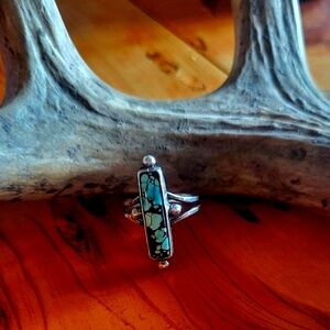 Turquoise and silver ring. Size 7